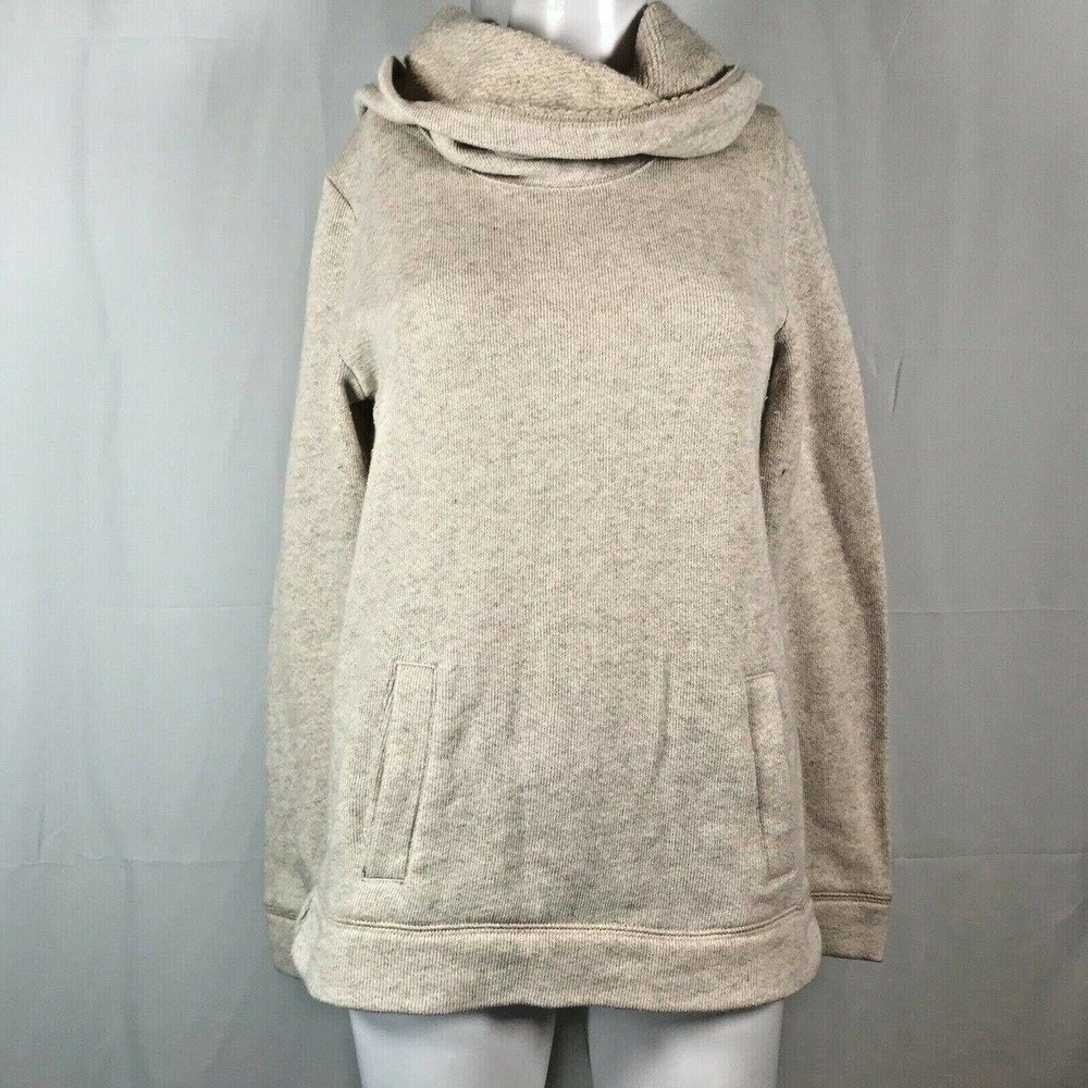 J. Crew Sweater Womens Small Ivory Cowl Funnel Neck Soft Stretch Pullover